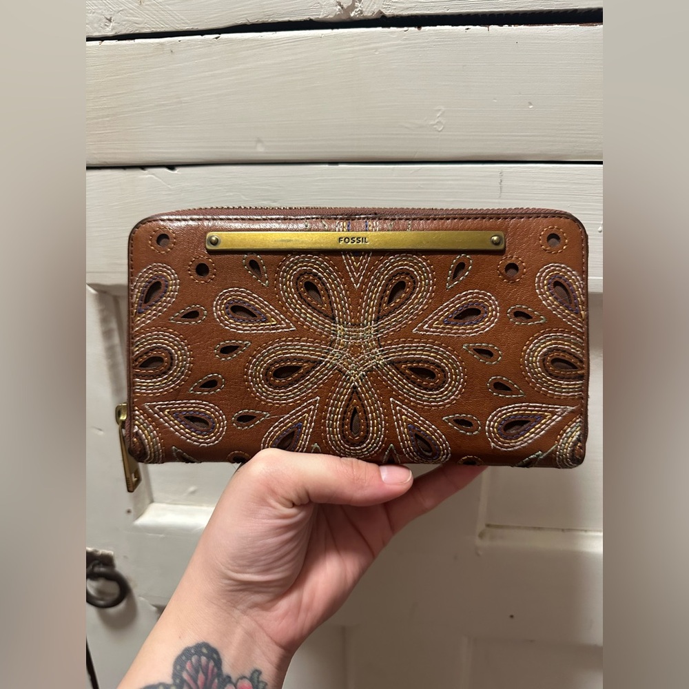 Fossil Liza Zip Around Wallet Wristlet